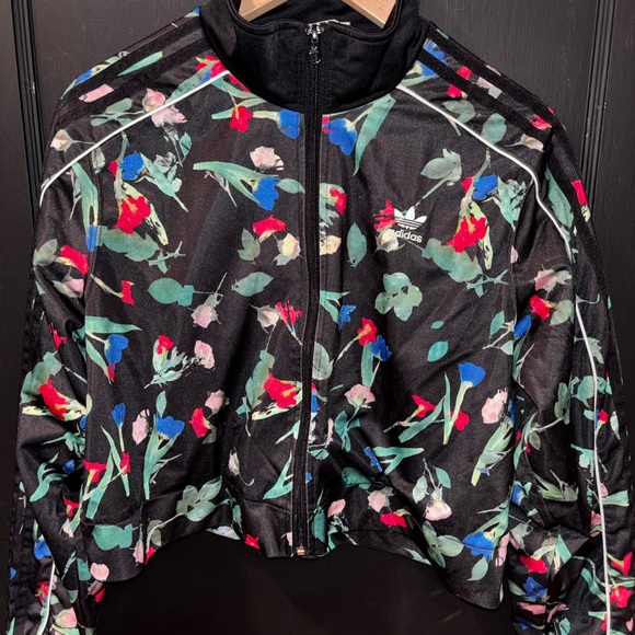 adidas Jackets & Blazers - Adidas Originals Bellista Floral Print Cropped Track Jacket Size Medium